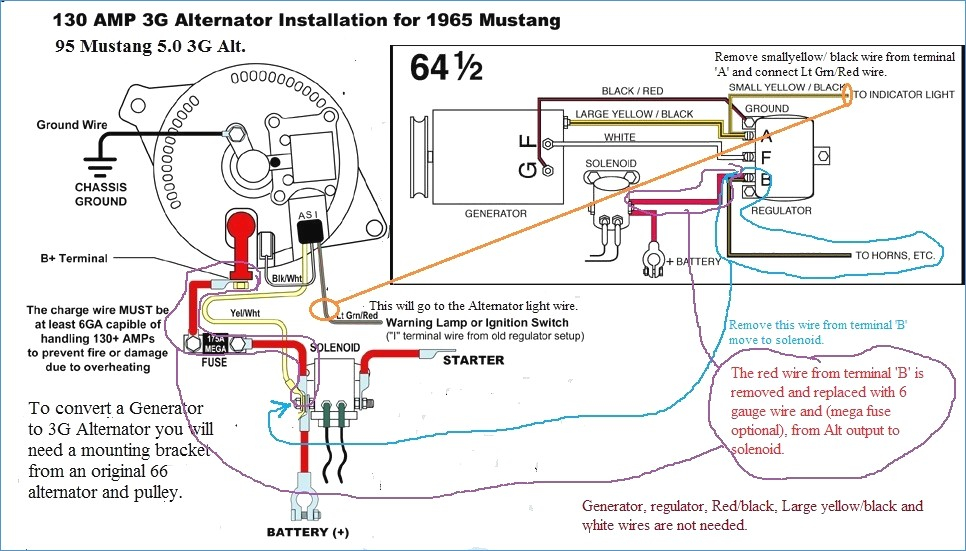 1966 Mustang Alternator Wiring Diagram - General Wiring Diagram