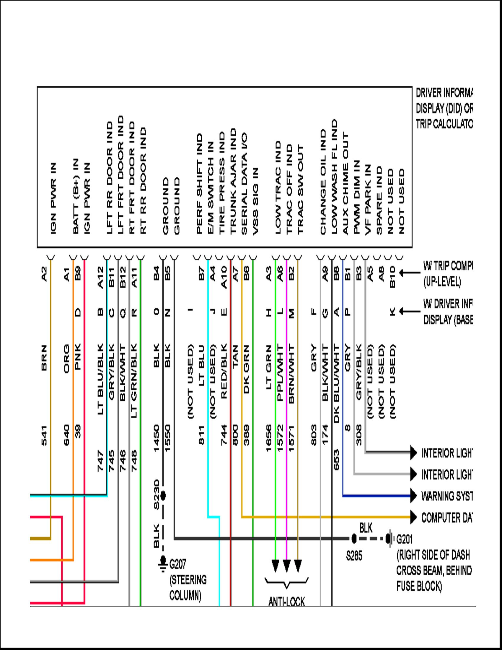 Autosportswiring: 2000 Pontiac Grand Prix Stereo Wiring Diagram