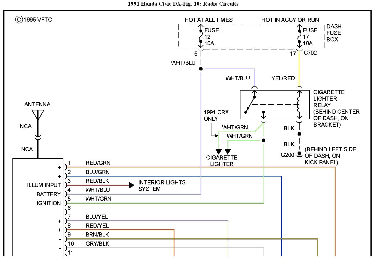 96 Honda Civic Ex Radio Wiring Diagram Diagram Base Website Wiring