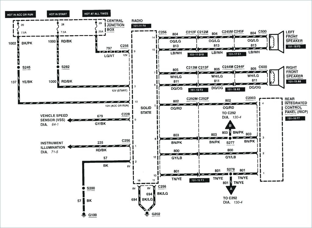 1999 Ford Explorer Stereo Wiring Diagram