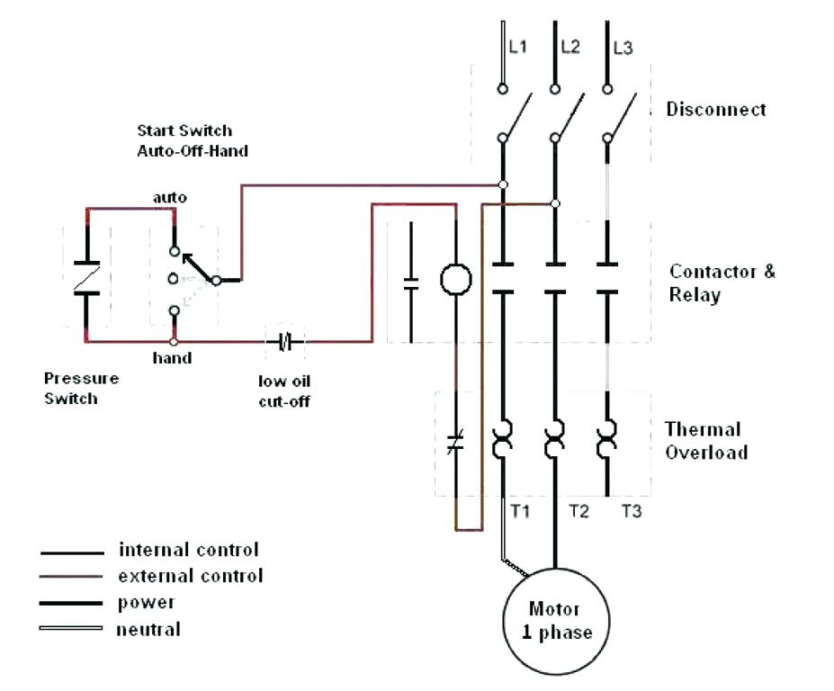 Air Compressor Wiring Diagram 230v 1 Phase - Free Diagram For Student