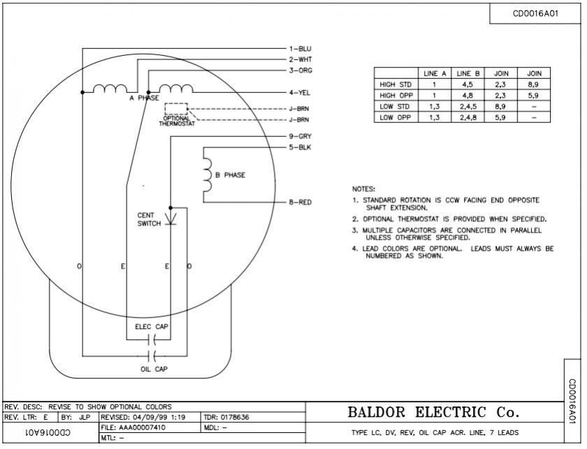 Baldor Industrial Motor Wiring Diagram Collection | Wiring Diagram Sample