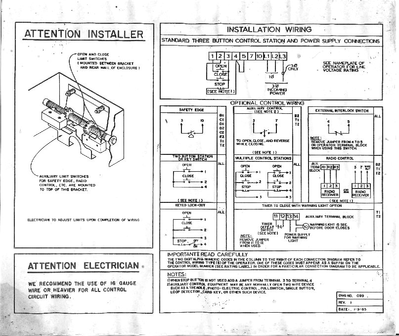 Commercial Garage Door Opener Wiring Diagram