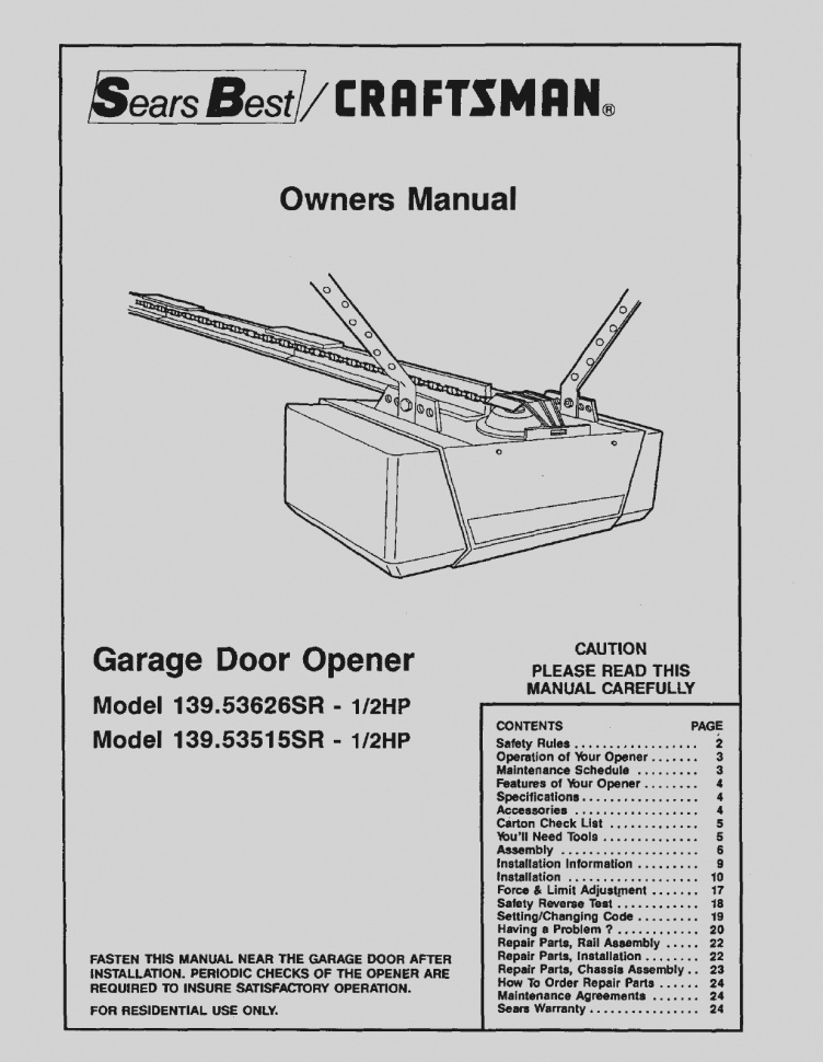 Wiring Diagram For Craftsman Garage Door Opener - General Wiring Diagram