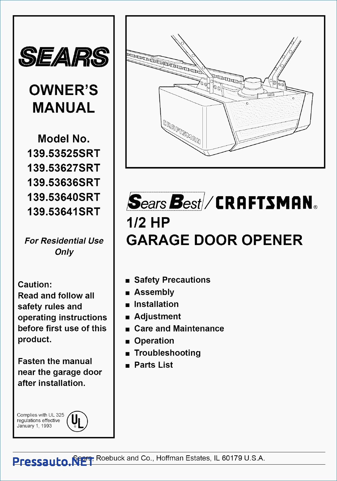 Craftsman Garage Door Opener Wiring Diagram - General Wiring Diagram