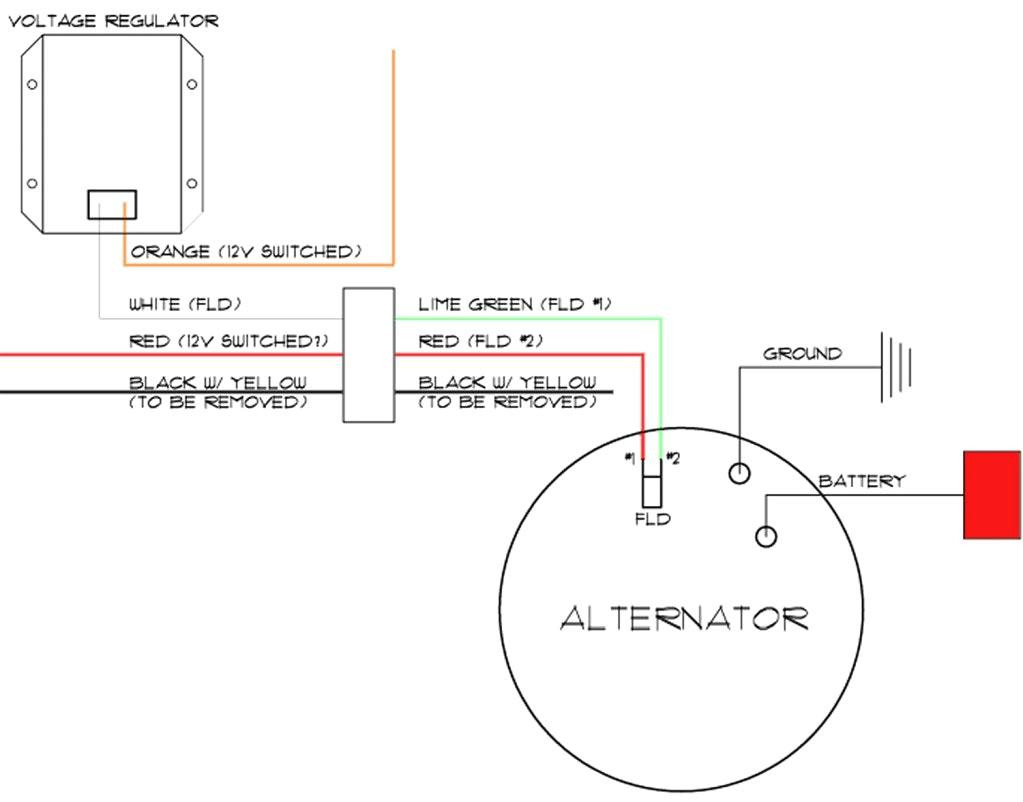 3 wire alternator wiring diagram ford