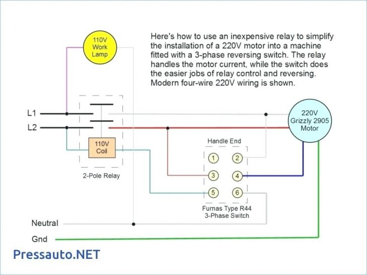 Electric Motor Wiring Diagram 220 To 110 Sample