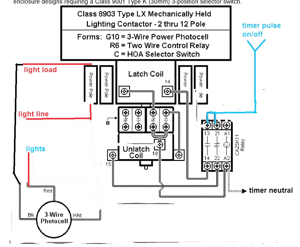electrical contactor wiring diagram Collection-Lighting Contactor Wiring Diagram With cell For In And Gfci Feed Through Method 13-b