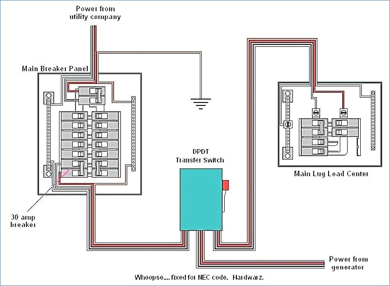 Generator Automatic Transfer Switch Wiring Diagram Sample