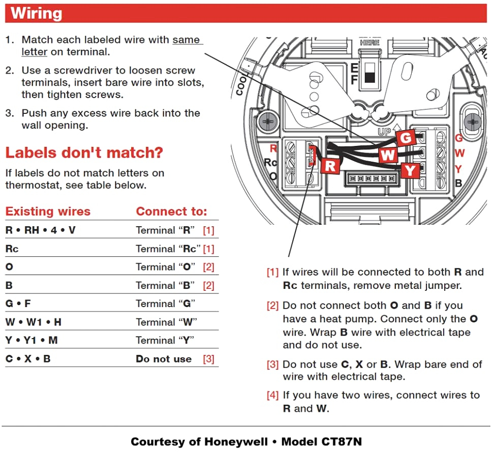 Honeywell Digital Thermostat 2wire Wiring Diagram