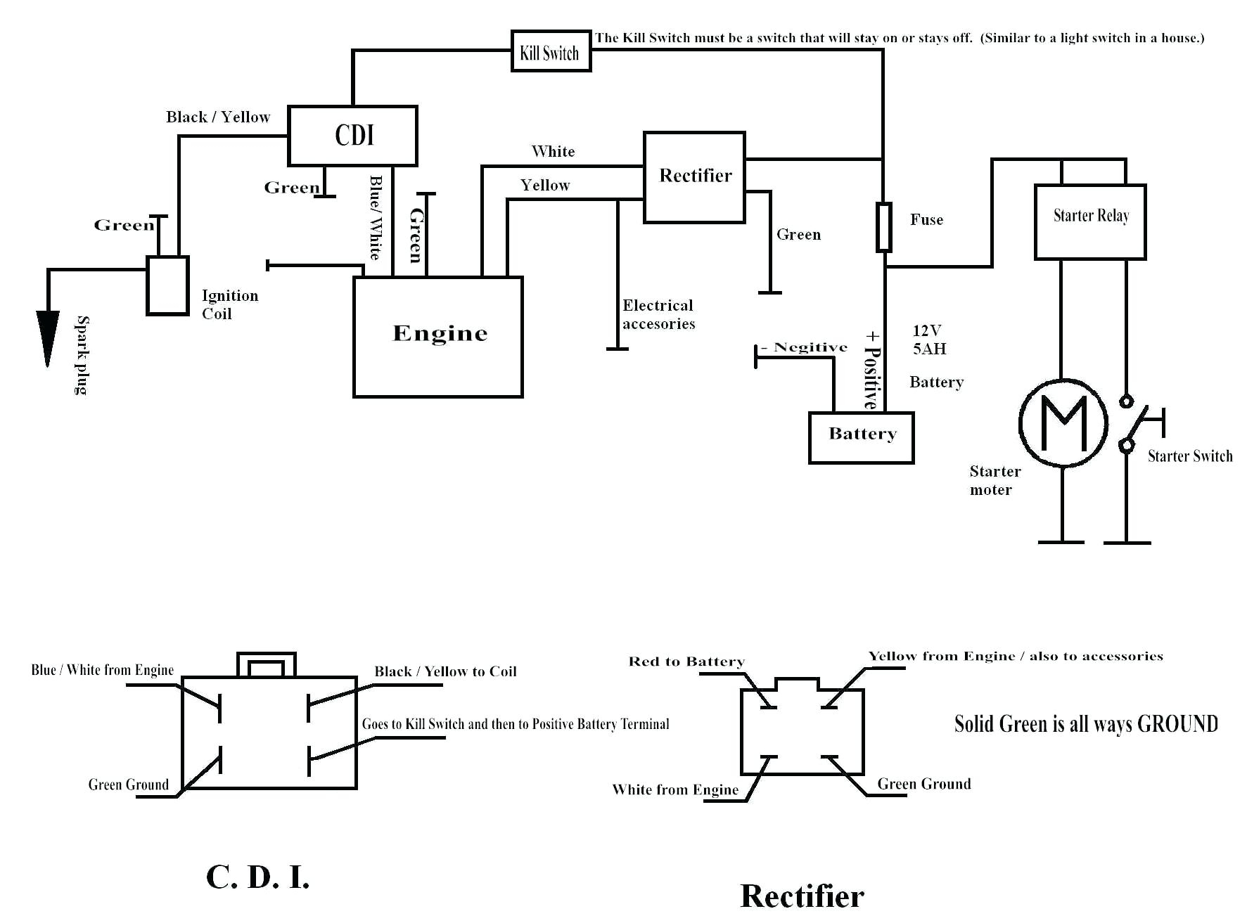 Wiring Diagram: 33 Pit Bike Wiring Diagram Electric Start