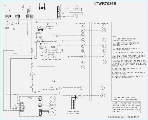 trane wiring diagrams model echalon