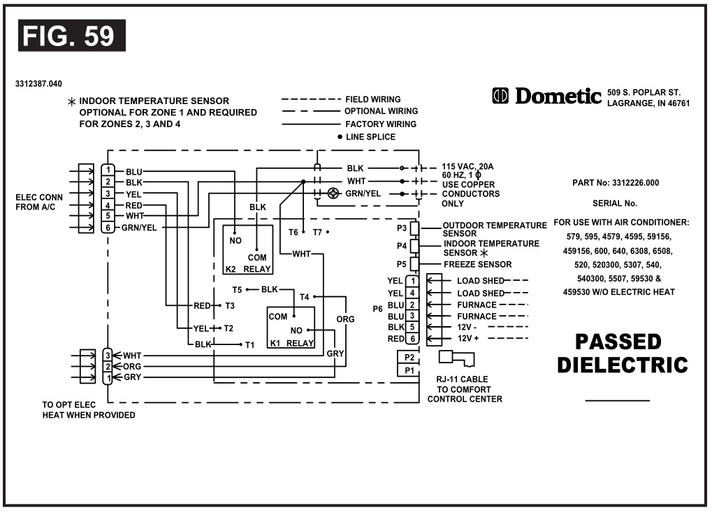 dometic 3312020.000 CCC 2 Electronic Control Kit Wiring Diagram