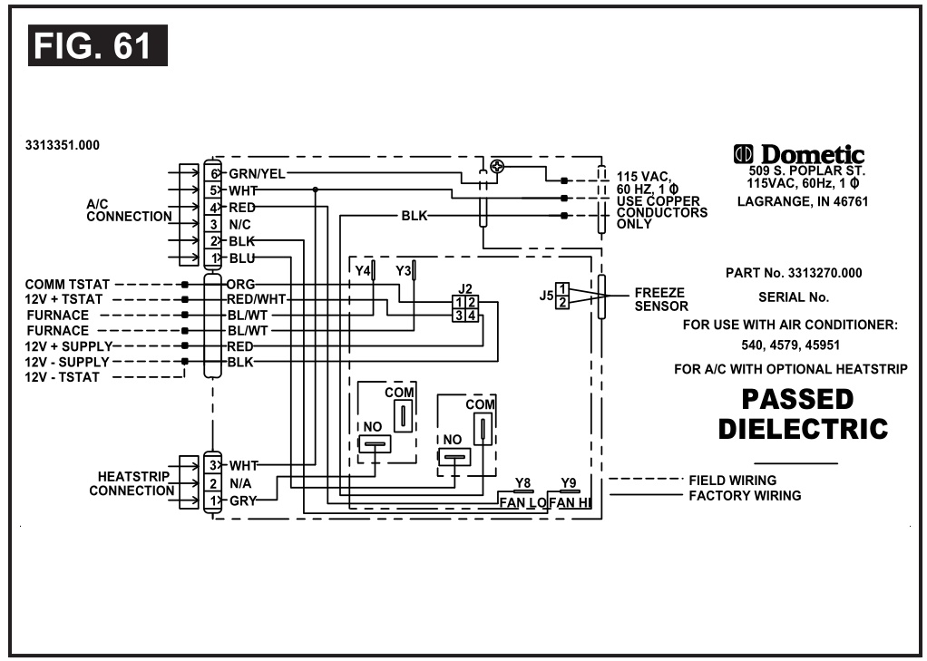 dometic 3313189.049 3313189.056 LCD SZ Electronic Control Kit Wiring Diagram Cool Furnace or HS